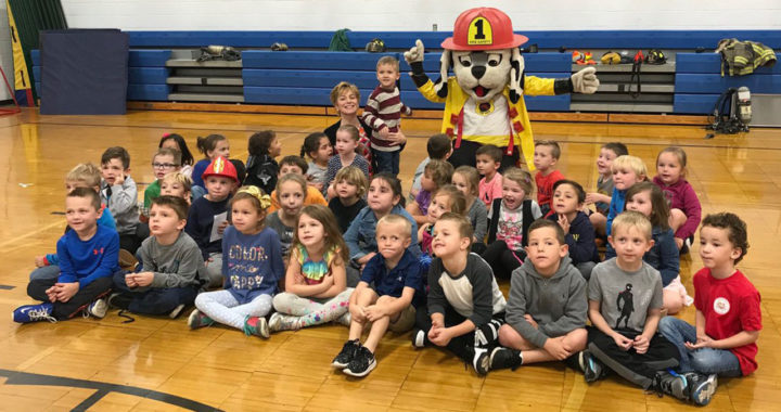 Students at Fire Prevention Day