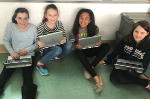 Students with laptops