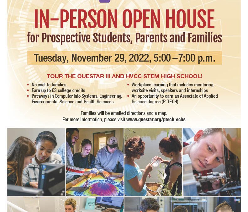 Reminder: 11/29/22 HVCC Stem High School In-Person Open House
