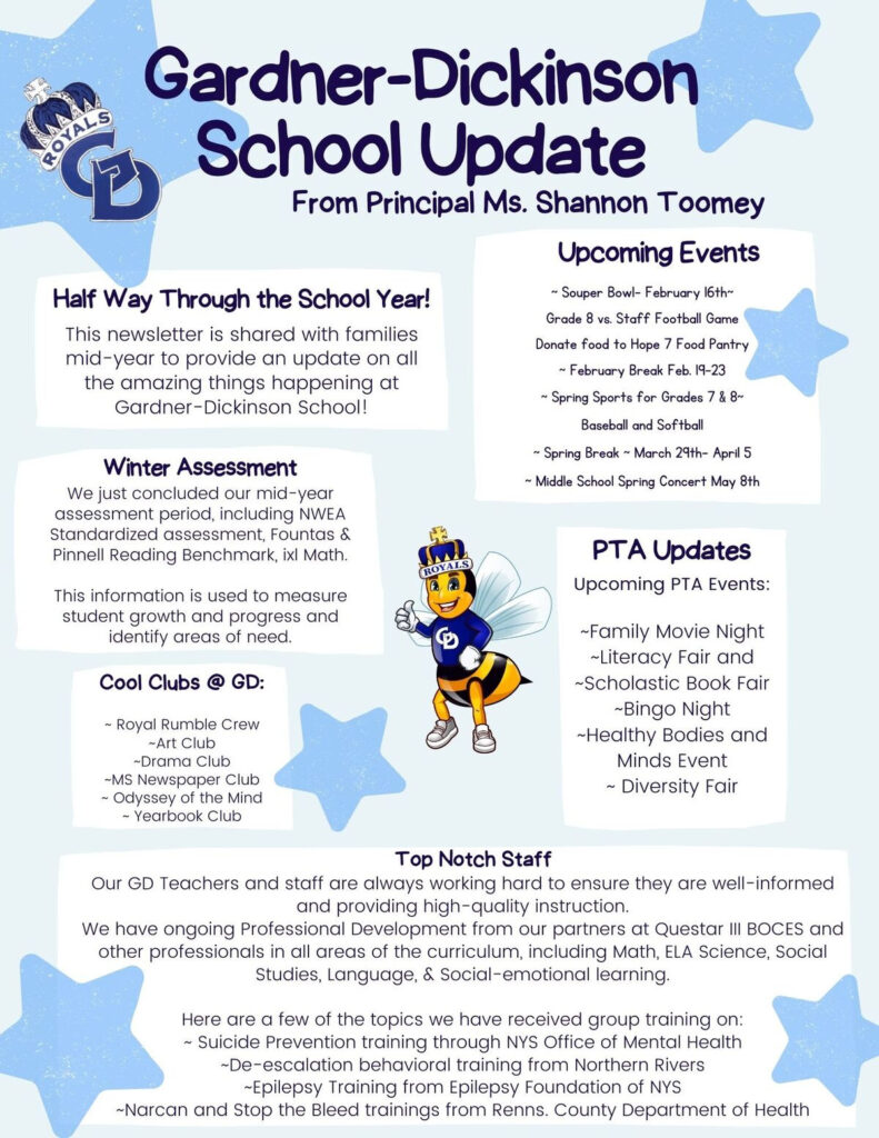 Ms. Toomey's mid year newsletter