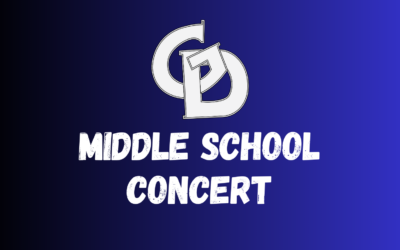 Middle School Spring Concert – May 8th @ 6:30pm