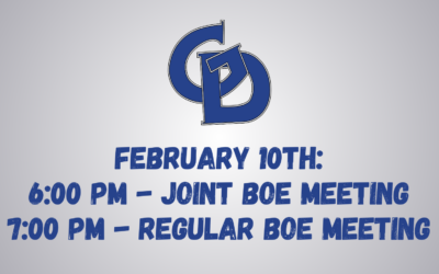 Notice of Joint Board of Education Meeting – February 10th @ 6:00 pm